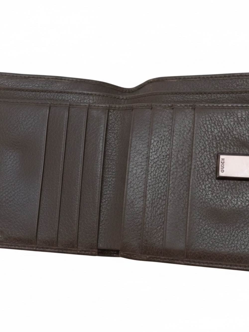 Vintage Gucci Black Grained Leather Bifold Horsebit Clasp Wallet - Picture 7 of 12